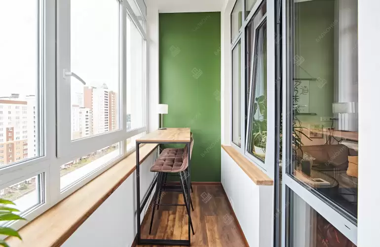 Обшивка балкона гипсокартоном с утеплением и остеклением